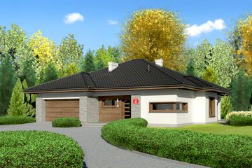  Projekt domu przy Pastelowej 2 (KRK1311) - projekt domu parterowego - Zdjęcie 1
