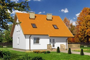  Projekt domu przy Perłowej (KRK1100) - projekt domu parterowego z poddaszem - Zdjęcie 2