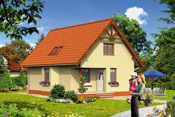  Projekt domu przy Pogodnej (KRK1136) - projekt domu parterowego z poddaszem - Zdjęcie 2