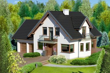  Projekt domu przy Przyjaznej 10 (KRK1317) - projekt domu parterowego z poddaszem - Zdjęcie 1