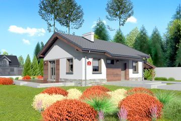  Projekt domu przy Przyjemnej (KRK1289) - projekt domu parterowego - Zdjęcie 1