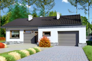  Projekt domu przy Przyjemnej 10 (KRK1306) - projekt domu parterowego - Zdjęcie 1