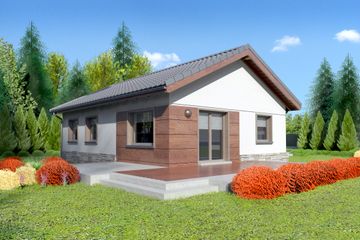  Projekt domu przy Przyjemnej 3 bis (KRK1323) - projekt domu parterowego - Zdjęcie 2