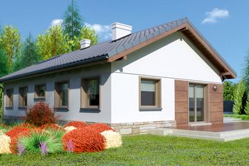  Projekt domu przy Przyjemnej 6 (KRK1296) - projekt domu parterowego - Zdjęcie 2