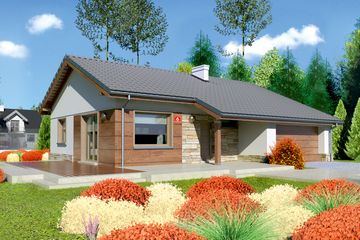  Projekt domu przy Przyjemnej 6 bis (KRK1321) - projekt domu parterowego - Zdjęcie 1