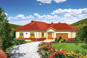  Projekt domu przy Romantycznej (KRK1146) - projekt domu parterowego - Zdjęcie 1