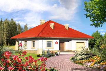  Projekt domu przy Rubinowej (KRK1145) - projekt domu parterowego - Zdjęcie 1