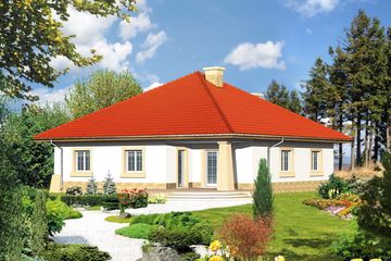  Projekt domu przy Rubinowej (KRK1145) - projekt domu parterowego - Zdjęcie 2