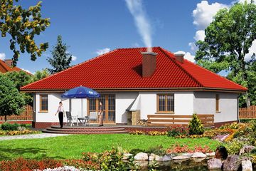  Projekt domu przy Rumiankowej (KRK1012) - projekt domu parterowego - Zdjęcie 2