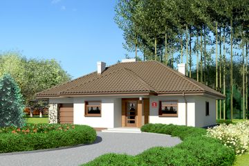  Projekt domu przy Sadowej (KRK1199) - projekt domu parterowego - Zdjęcie 1