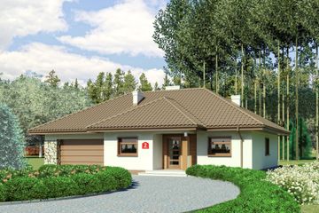  Projekt domu przy Sadowej 2 (KRK1309) - projekt domu parterowego - Zdjęcie 1