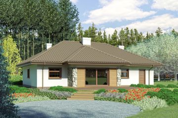  Projekt domu przy Sadowej 2 (KRK1309) - projekt domu parterowego - Zdjęcie 2