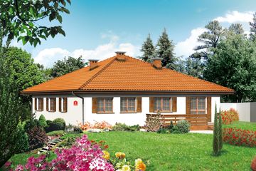  Projekt domu przy Słonecznej (KRK1106) - projekt domu parterowego - Zdjęcie 1