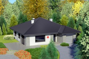  Projekt domu przy Słonecznej 3 (KRK1252) - projekt domu parterowego - Zdjęcie 1