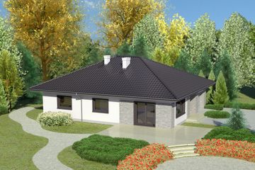  Projekt domu przy Słonecznej 6 (KRK1253) - projekt domu parterowego - Zdjęcie 2