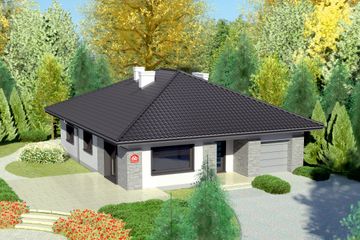  Projekt domu przy Słonecznej 6 bis (KRK1359) - projekt domu parterowego - Zdjęcie 2