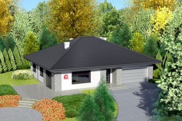  Projekt domu przy Słonecznej 7 bis (KRK1360) - projekt domu parterowego - Zdjęcie 1