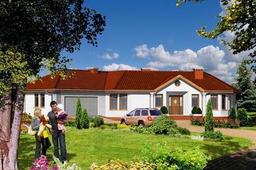  Projekt domu przy Spokojnej (KRK1049) - projekt domu parterowego - Zdjęcie 1