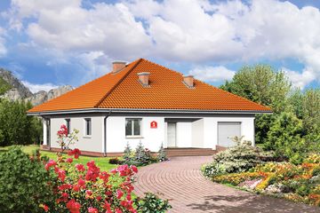  Projekt domu przy Szczęśliwej (KRK1138) - projekt domu parterowego - Zdjęcie 1