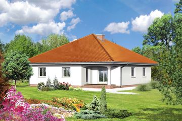  Projekt domu przy Szczęśliwej (KRK1138) - projekt domu parterowego - Zdjęcie 2