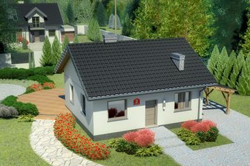  Projekt domu przy Topolowej 2 (KRK1287) - projekt domu parterowego - Zdjęcie 1