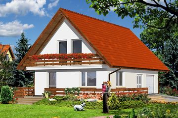  Projekt domu przy Tulipanowej (KRK1099) - projekt domu parterowego z poddaszem - Zdjęcie 1