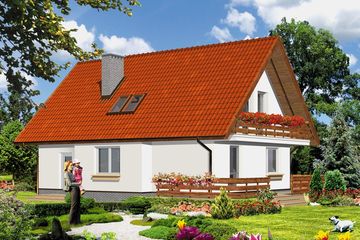  Projekt domu przy Tulipanowej (KRK1099) - projekt domu parterowego z poddaszem - Zdjęcie 2