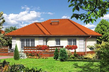  Projekt domu przy Uroczej (KRK1016) - projekt domu parterowego - Zdjęcie 2