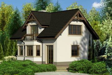  Projekt domu przy Waniliowej 2 (KRK1260) - projekt domu parterowego z poddaszem - Zdjęcie 2