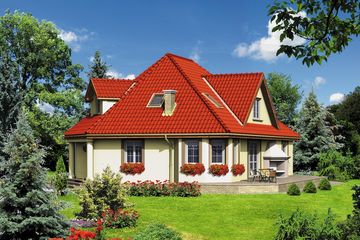  Projekt domu przy Wierzbowej (KRK1038) - projekt domu parterowego z poddaszem - Zdjęcie 2