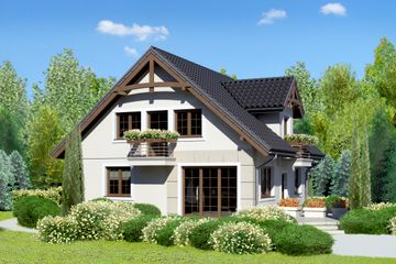  Projekt domu przy Wiosennej 4 (KRK1264) - projekt domu parterowego z poddaszem - Zdjęcie 2