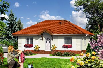  Projekt domu przy Wiśniowej (KRK1015) - projekt domu parterowego - Zdjęcie 1