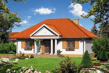  Projekt domu przy Zacisznej (KRK1037) - projekt domu parterowego - Zdjęcie 2