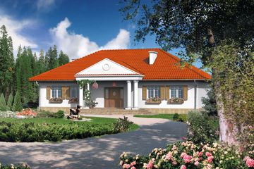  Projekt domu przy Zamkowej (KRK1082) - projekt domu parterowego - Zdjęcie 1