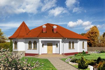  Projekt domu przy Zielnej (KRK1127) - projekt domu parterowego - Zdjęcie 1