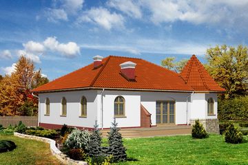  Projekt domu przy Zielnej (KRK1127) - projekt domu parterowego - Zdjęcie 2