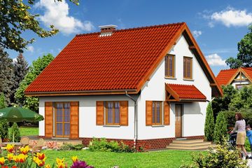  Projekt domu przy Źródlanej (KRK1072) - projekt domu parterowego z poddaszem - Zdjęcie 2