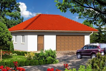  Projekt garażu UPB-G041 (KRK1365) - projekt garażu parterowego - Zdjęcie 1