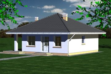  Projekt domu 107 (BBF1006) - projekt domu parterowego - Zdjęcie 1