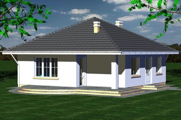  Projekt domu 107 (BBF1006) - projekt domu parterowego - Zdjęcie 2