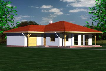  Projekt domu 109 (BBF1008) - projekt domu parterowego - Zdjęcie 1