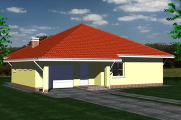  Projekt domu DOM 111 (BBF1010) - projekt domu parterowego - Zdjęcie 1