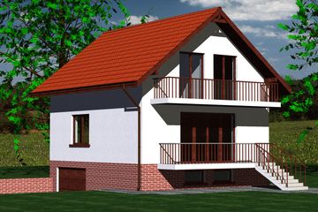  Projekt domu DOM 212 (BBF1024) - projekt domu parterowego z poddaszem - Zdjęcie 1