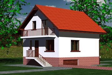 Projekt domu DOM 212 (BBF1024) - projekt domu parterowego z poddaszem - Zdjęcie 2