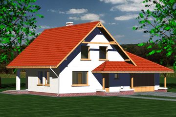  Projekt domu DOM 216 (BBF1028) - projekt domu parterowego z poddaszem - Zdjęcie 1