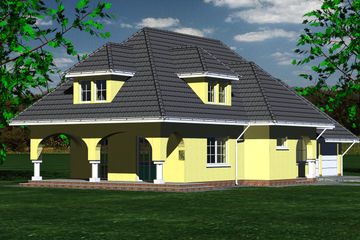 Projekt domu 234 (BBF1046) - projekt domu parterowego z poddaszem - Zdjęcie 1