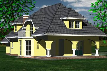  Projekt domu 234 (BBF1046) - projekt domu parterowego z poddaszem - Zdjęcie 2