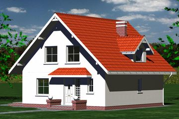  Projekt domu 237 (BBF1049) - projekt domu parterowego z poddaszem - Zdjęcie 1