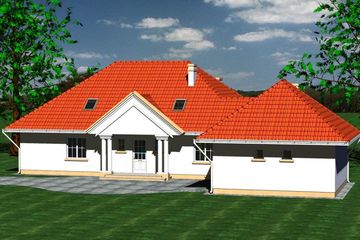  Projekt domu 240 (BBF1052) - projekt domu parterowego z poddaszem - Zdjęcie 2