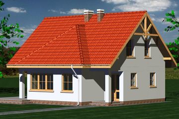  Projekt domu 247 (BBF1059) - projekt domu parterowego z poddaszem - Zdjęcie 2